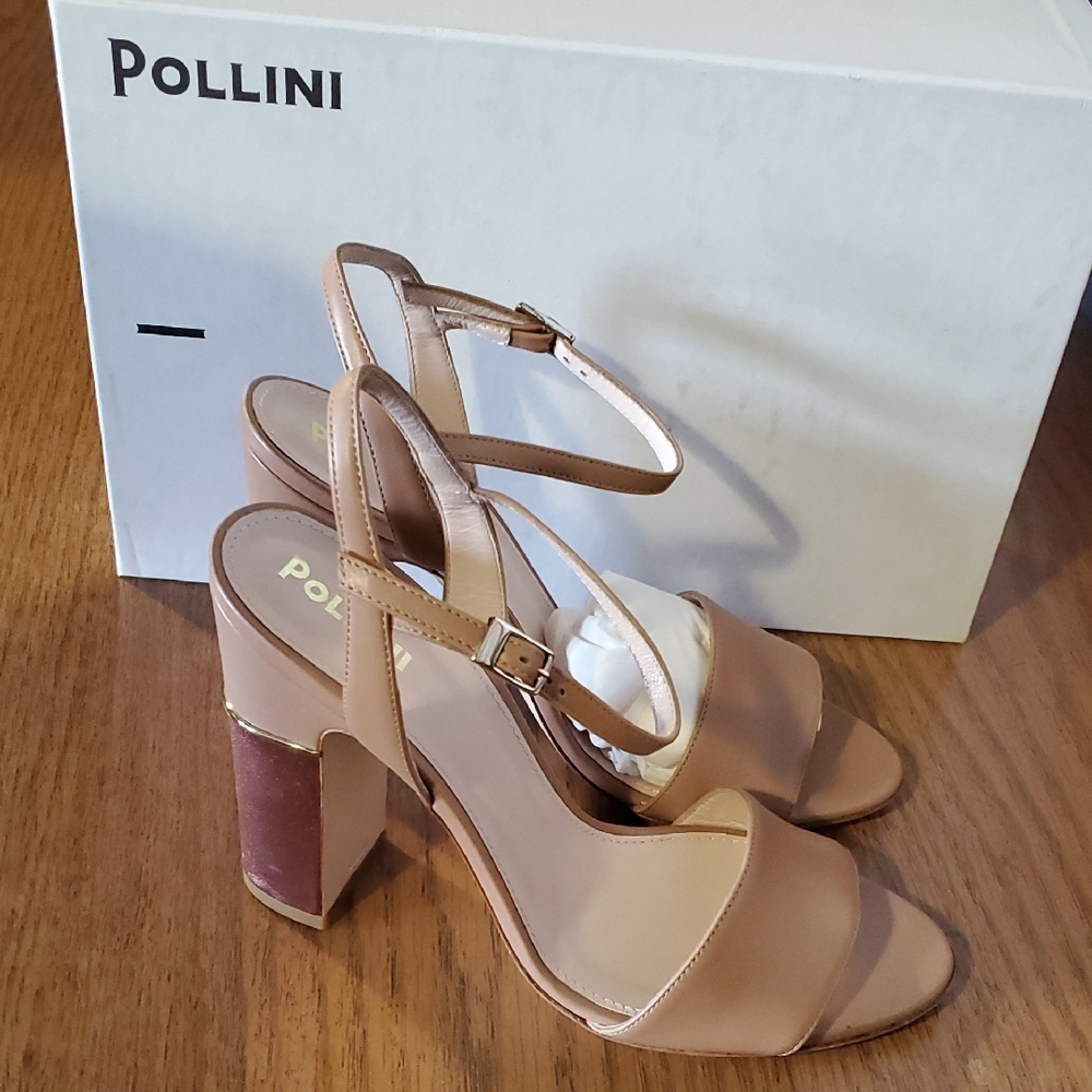 Pollini Women's Tan Heeled Sandals